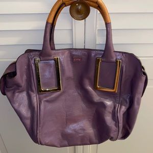 Ethel Chloe Bag Purple with Gold hardware and original crossbody strap